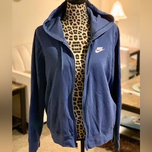 NIKE | Women’s Blue Zip-Up Hoodie | Size L